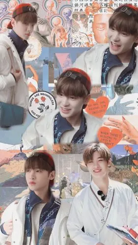 黄明昊---拼贴壁纸