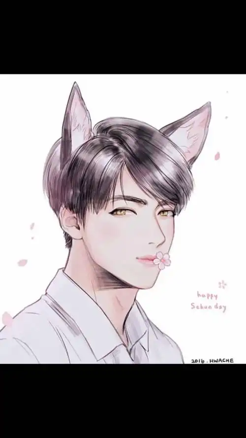 exo吴世勋0412生日贺图fanart手绘插画我爱