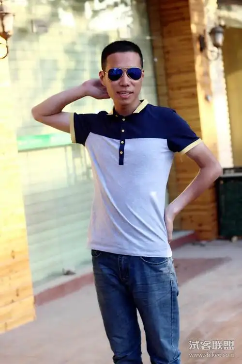 【妖婧show】时尚休闲撞色男生短袖t恤 73人看过我人气值5