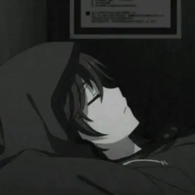 动漫黑白男生头像酷帅丧系黑暗男生头像