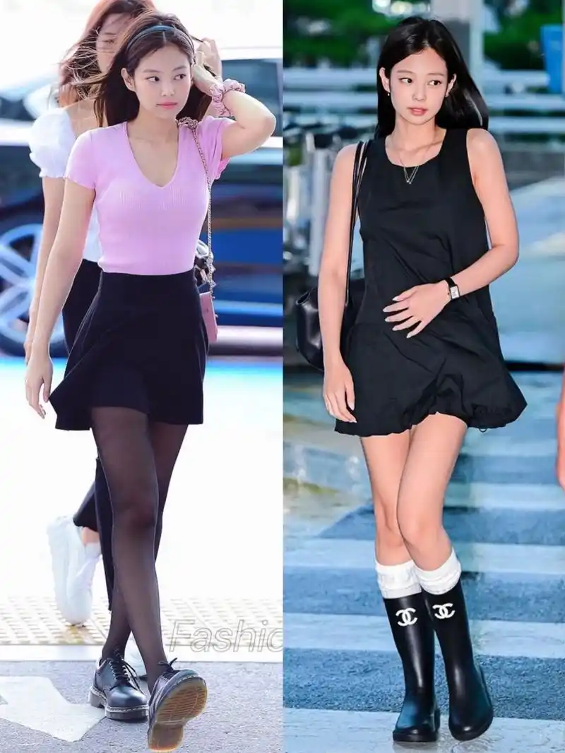 jennie今日机场街拍简直梦回19年,几乎一点没变,生图很绝很嫩!