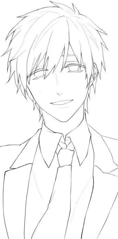 卡通动漫人物简笔画动漫男女