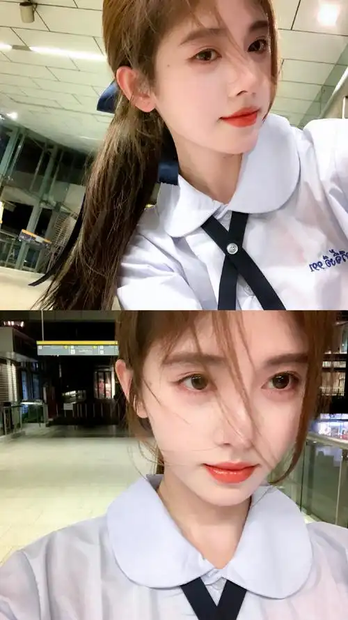 鞠婧祎学生装造型随拍