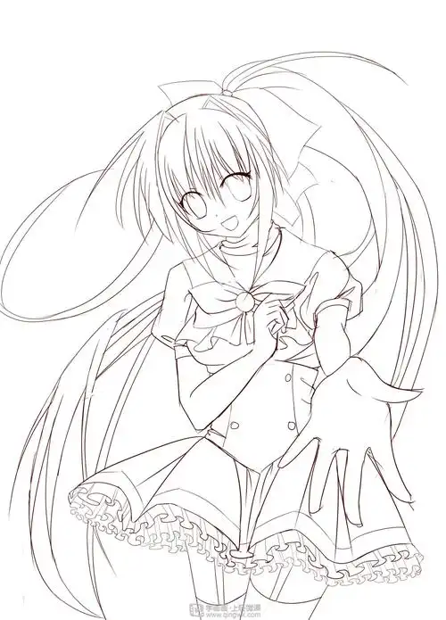 作业:漫画网络学习培训班练习作业之草稿与线稿 - rh-37-021城市小妖