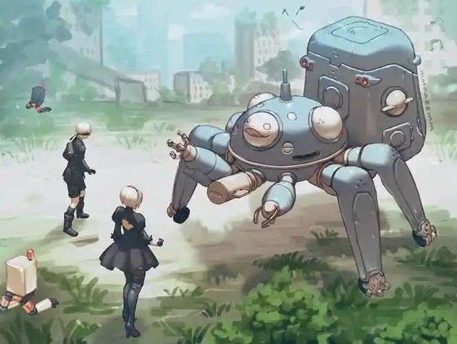 攻壳机动队塔奇克马插画图片