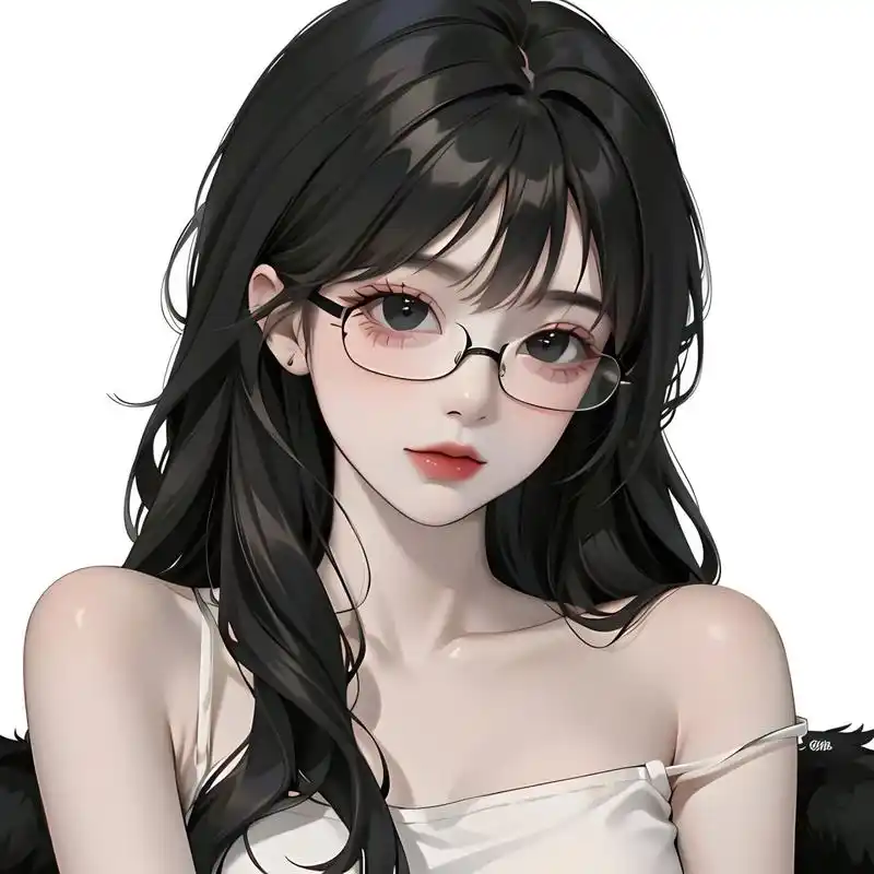 纯欲天花板|戴眼镜的女生头像分享