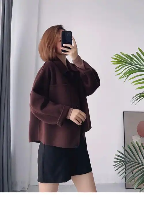 小个子短装双面女羊毛大衣短款呢子外套女士年轻秋冬季休闲高端羊绒呢