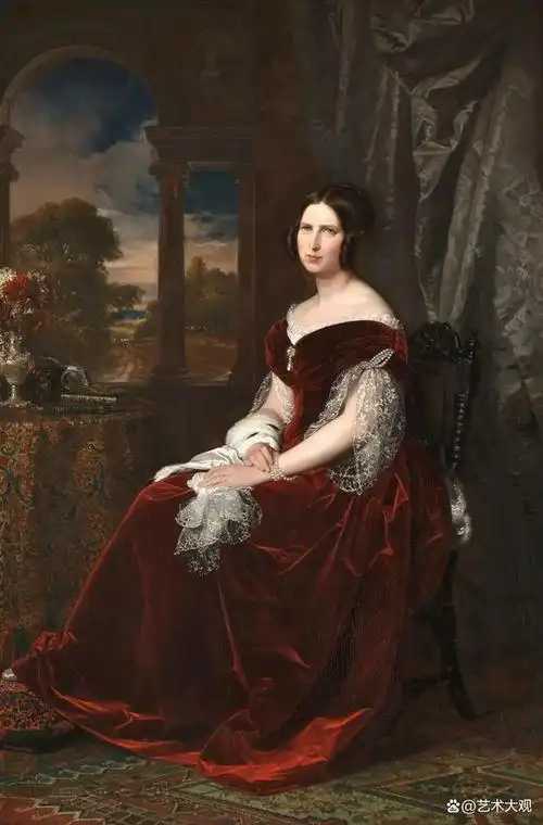 皇室佳人|西班牙宫廷画家费德里科·马德拉佐古典肖像油画作品欣赏