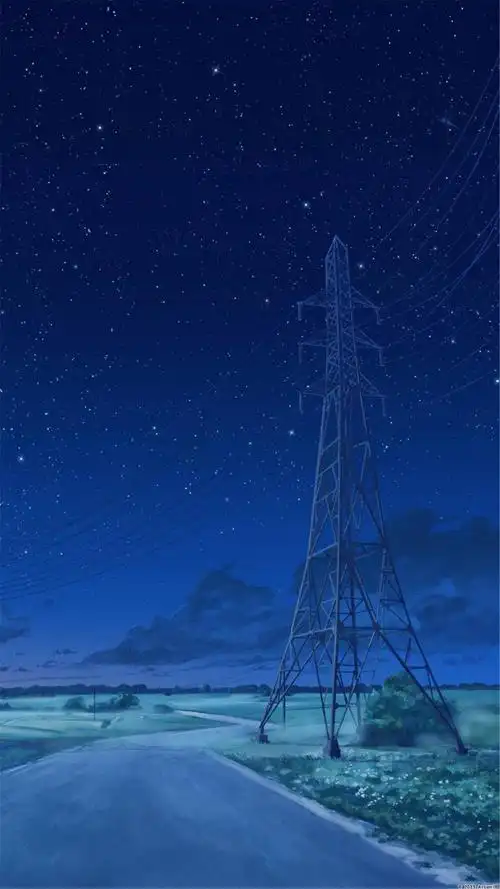 手绘宝蓝色背景高清手机壁纸