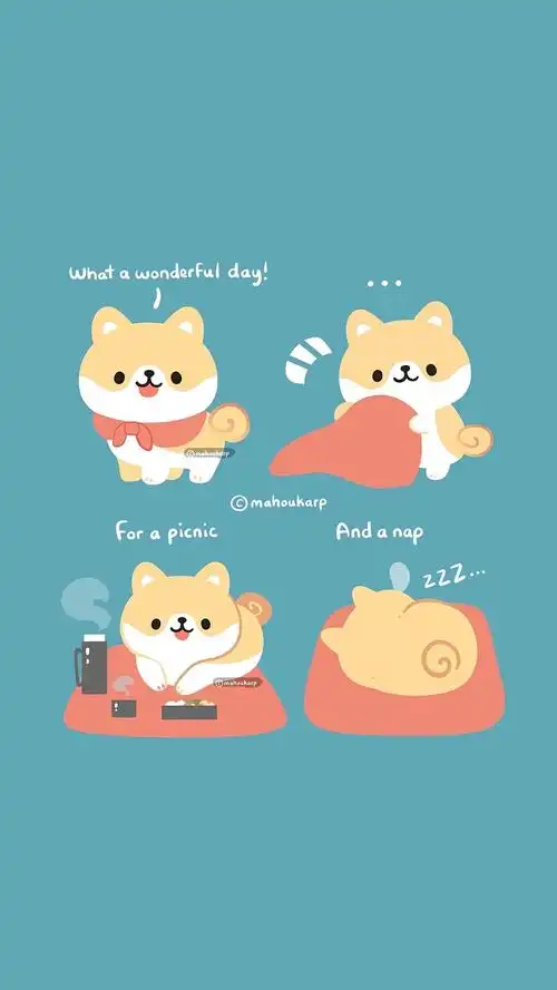 圆滚滚小萌物卡通手机壁纸第二辑