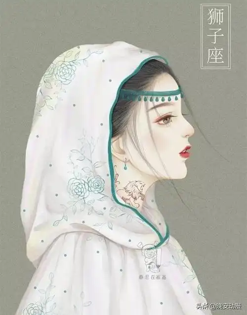 12星座古风少女,十二星座可爱公主头像