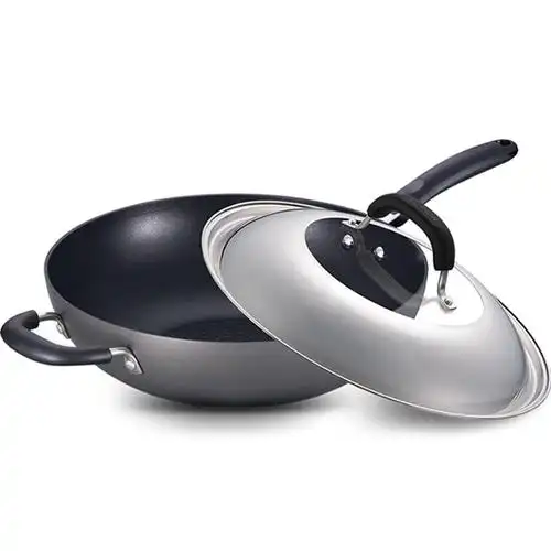 苏泊尔炒锅不粘锅32cm电磁炉无烟锅平底锅燃气明火炒锅ec1232p02