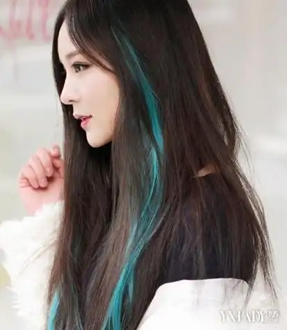 发型图片挑染头发颜色图片刘海染挑染学生自己在家染头发_易购客头发