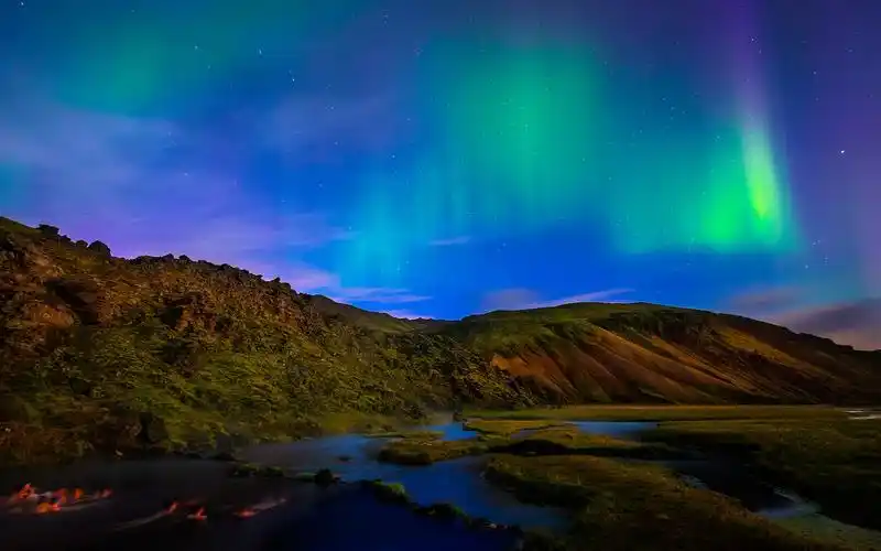 北极光北极光之夜高清壁纸1024x768分辨率下载,北极光北极光之夜高清