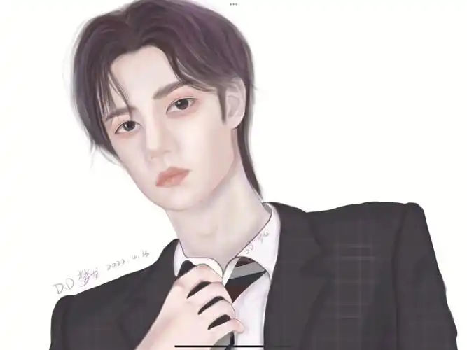 手绘王一博procreate喜欢他就画吧