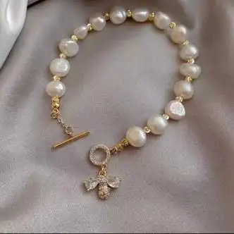 七帅珍珠手环公主落难手镯精致显气质女神款可调节女士手链新款淡水小