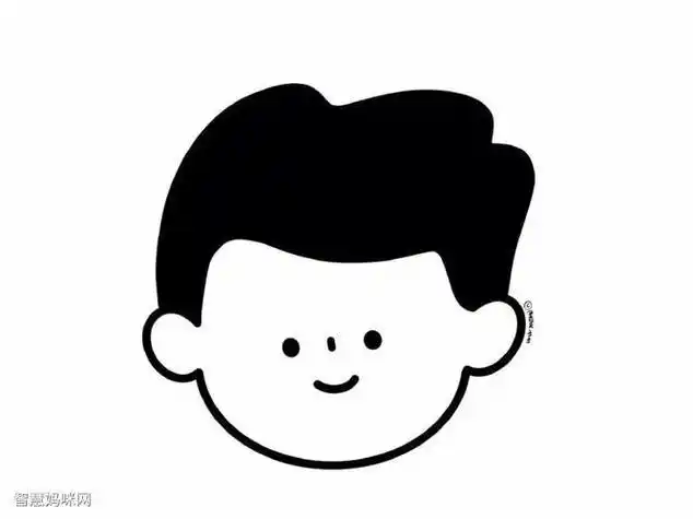 人物平头简笔画男孩