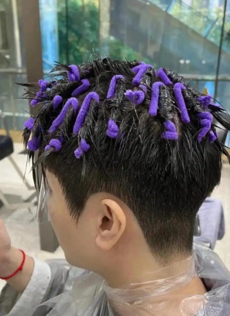 烟花烫男生秋冬烫发 摩根烫|||男生秋冬凌乱蝴蝶烫适合任何脸型的男生