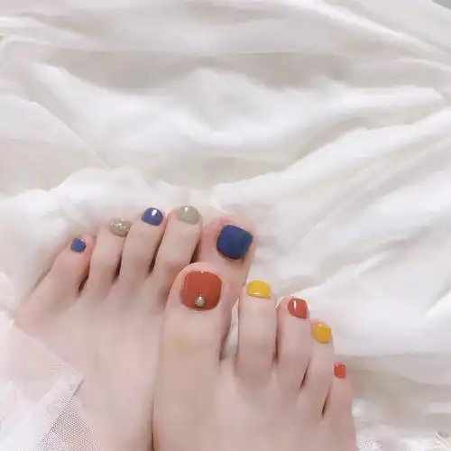 j1脚趾甲贴片成品假指甲穿戴甲片可拆卸夏手工美甲定制网红爆款图