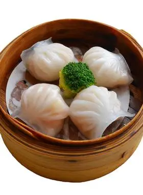 40个手工水晶虾饺皇港式广式早餐点心虾饺速冻半成品虾仁饺子广东