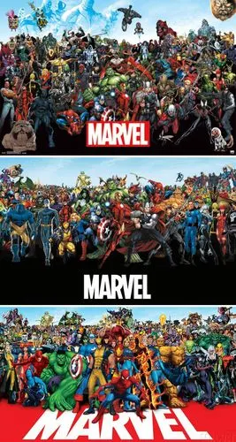 主题:笔杆,漫威每年出的那个全体角色大集合的海报很有信息量啊,每年