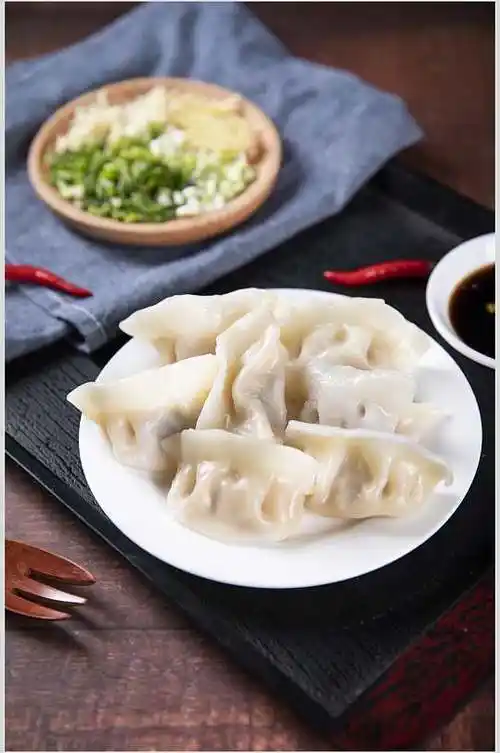 水饺饺子特写图片
