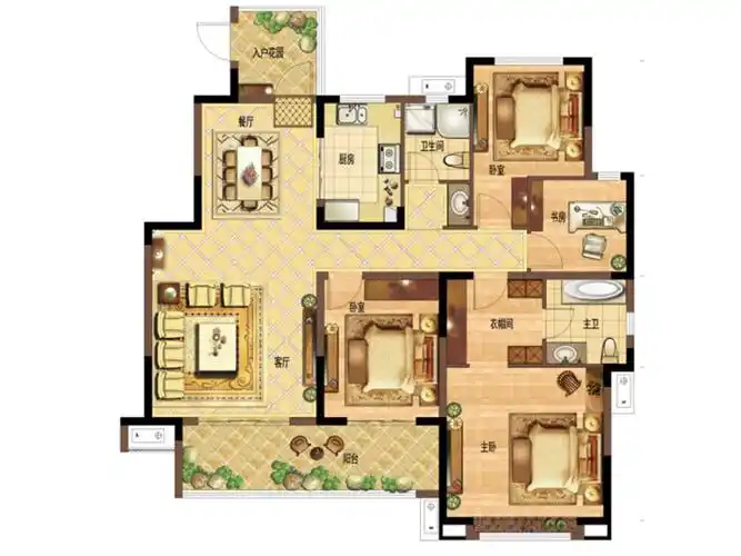 4室2厅2卫待售 建面:140平(朝向) 140㎡户型 订阅变价提醒预约该户型