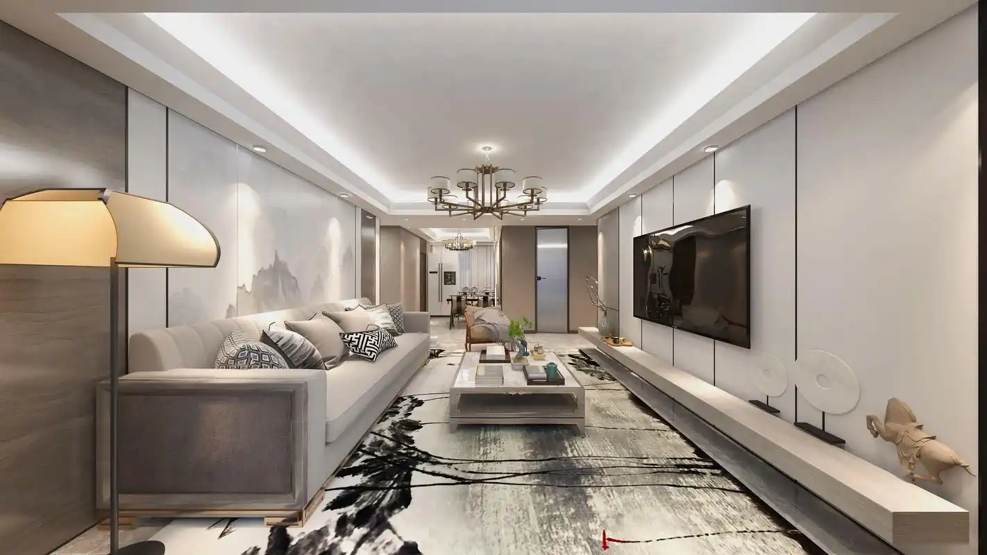 威海装修丨威新晟璟130平新中式装修案例.新中式风格的家居环 - 抖音