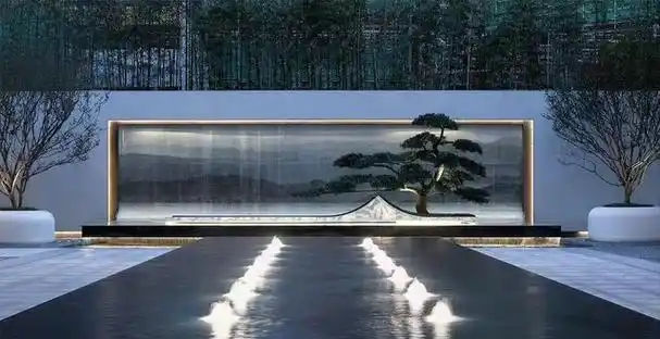 60款绝美新中式景墙|一面景墙,美了整个庭院