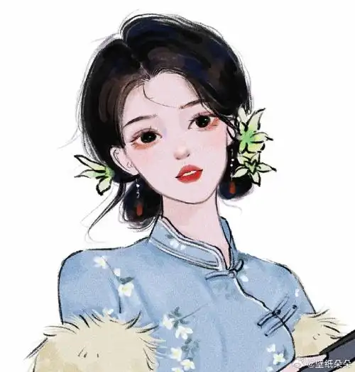 古风手绘女生头像