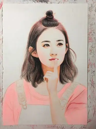 赵丽颖彩铅肖像