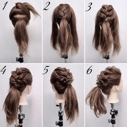 几款五分钟搞定的森系中长发编发教程91_编发_长发_森系_时尚_发型