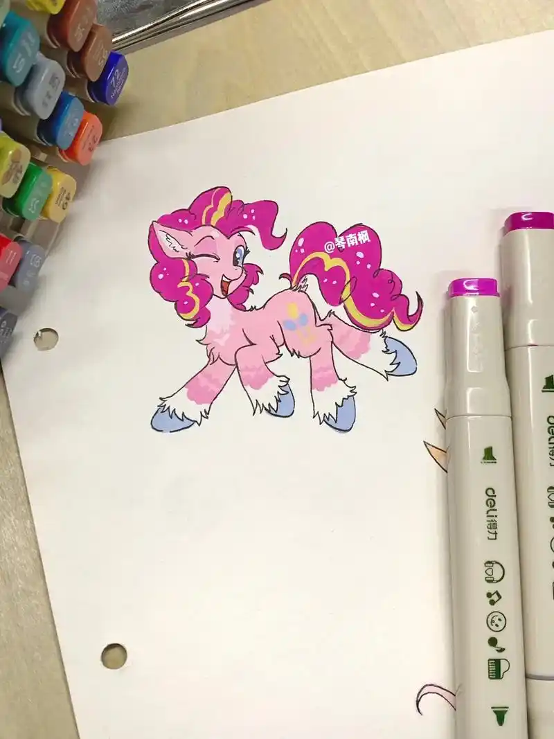 画了一组超级美的小马们~ #手绘 #临摹 #小马宝莉 #我和 - 抖音