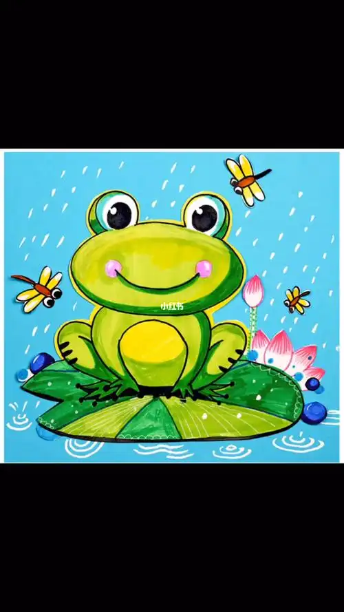 荷叶上的小青蛙美术ppt课件