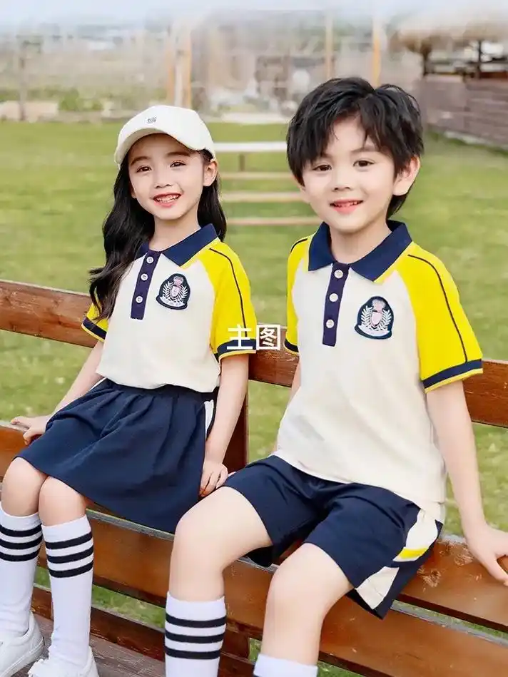 夏季幼儿园园服运动服套装小学生班服学院风一年级校服夏款毕业照