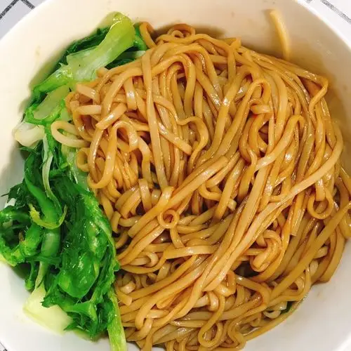 超级蟹黄堡做的葱油拌面