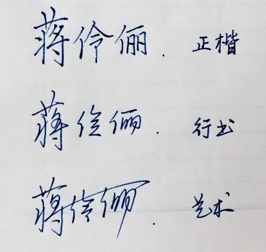 求简写的艺术签名 蒋伶俪