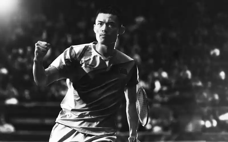 林丹黑白运动写真图片桌面壁纸