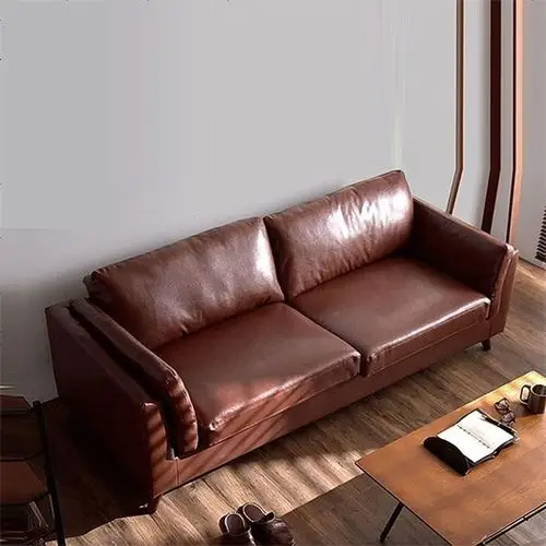 北欧皮沙发小户型三人位黑色客厅整装现代简约办公室皮艺沙发组合赛可