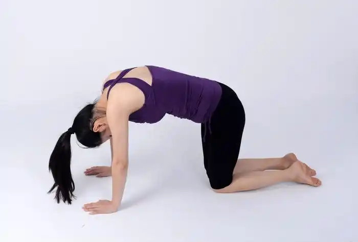瑜伽动作之跪姿低头