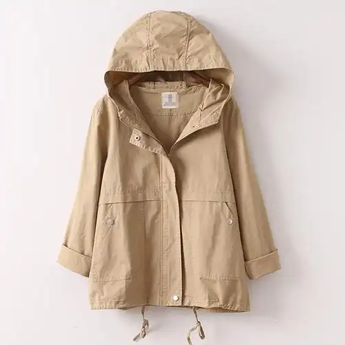 外套女春秋 百搭 休闲 短款时尚_外套女春秋学生森系韩版宽松薄短款