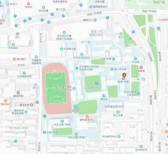 北京建筑大学校园地图