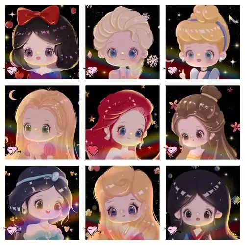 elsa仙蒂公主 cinderella贝儿公主 belle爱丽儿公主 ariel乐佩公主