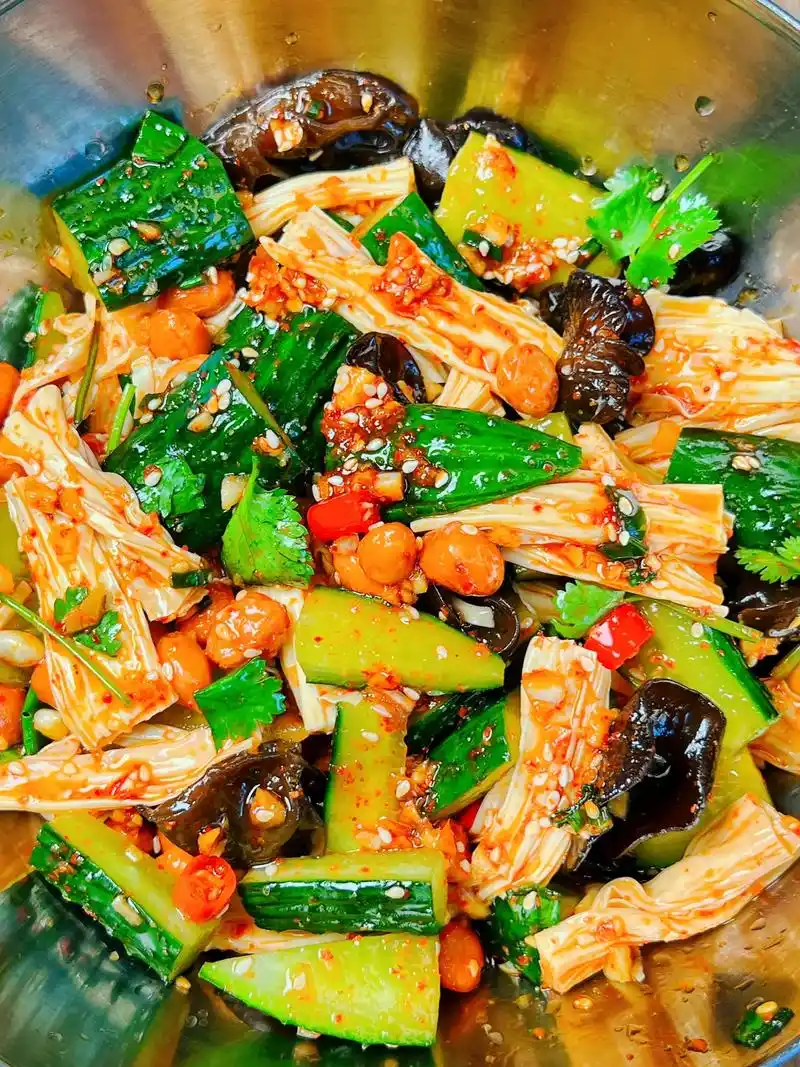 凉拌腐竹木耳黄瓜6015 快过年了,凉拌菜 - 抖音