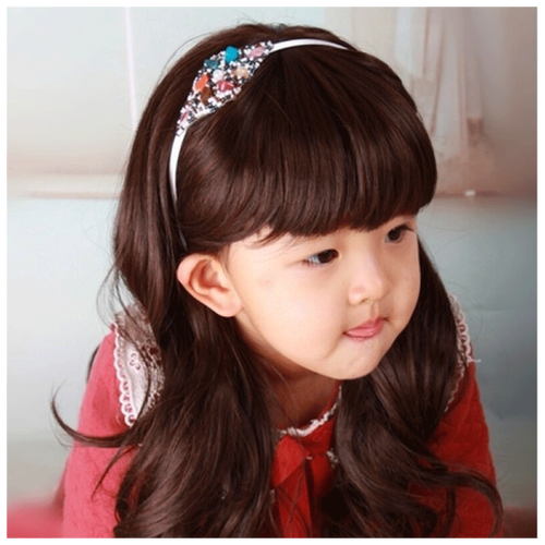 天使丝丝儿童假发 女孩假发 小孩女宝宝假发女童假发公