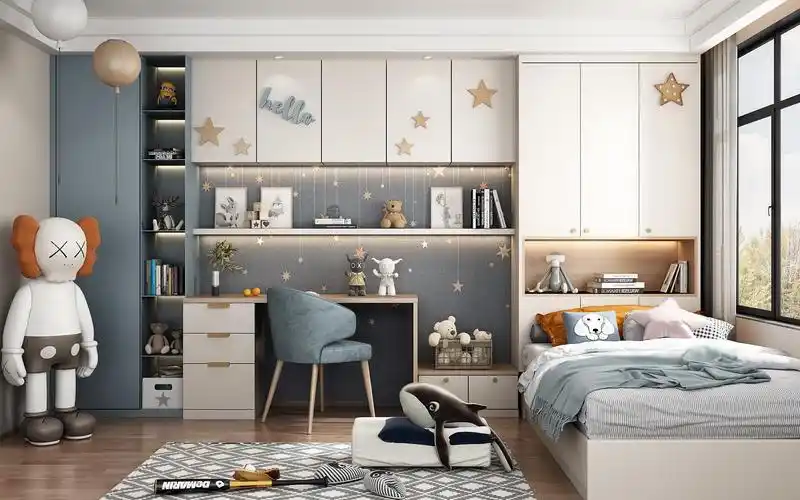 儿童卧室房间3d壁纸装修效果图欣赏