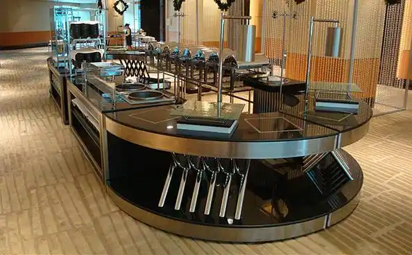 餐台时尚轻奢企业食堂自助餐台布菲台 推荐-搜狐大视野-搜狐新闻