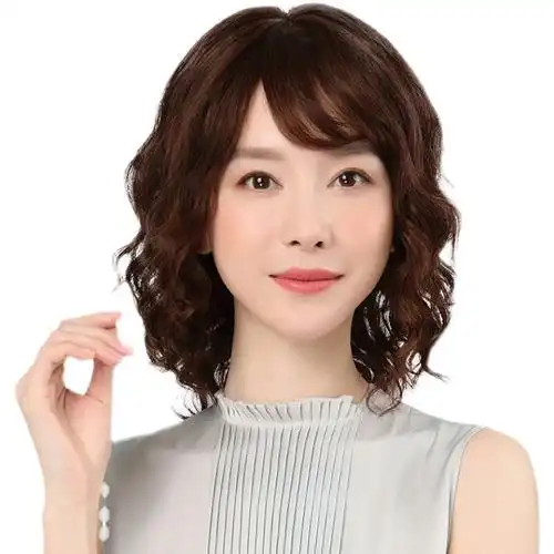 假发头套女中长发中老年妈妈中长卷发羊毛卷女士日常整顶假发