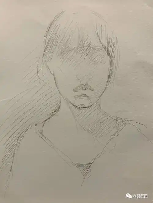 素描女青年肖像步骤