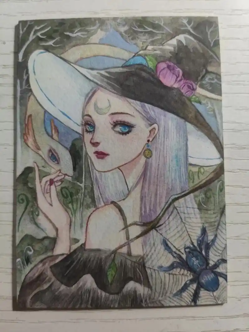 女巫系列#手绘卡 #手绘  - 抖音